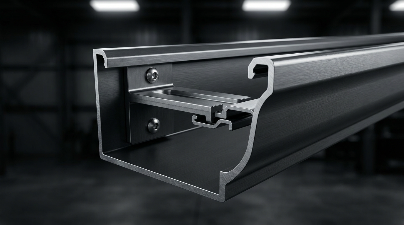 Seamless gutter closeup