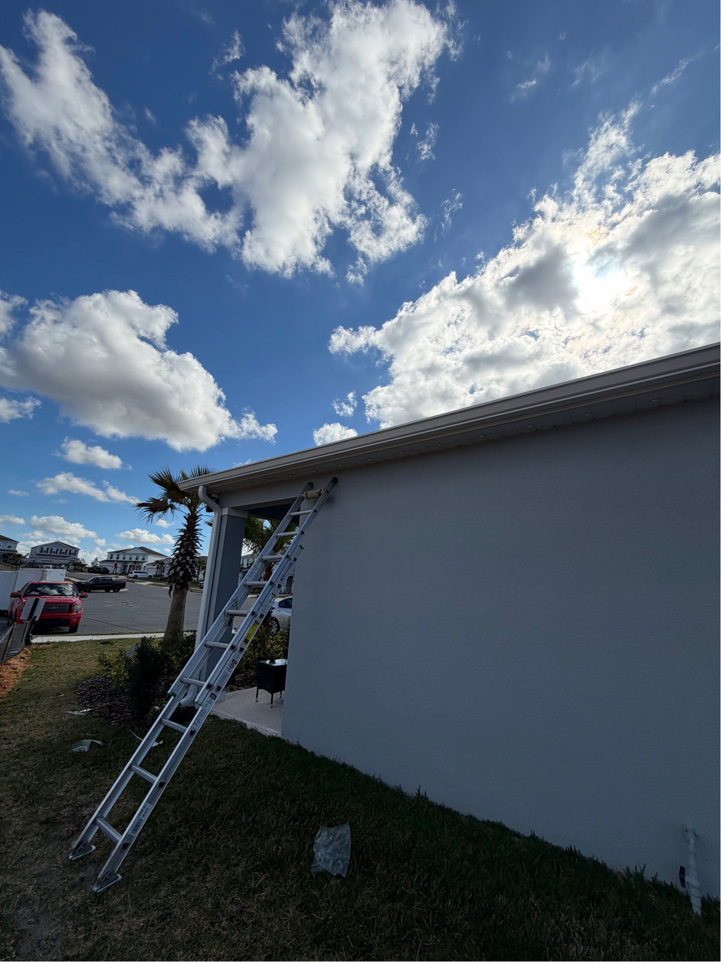 Gutter Installation in Progress